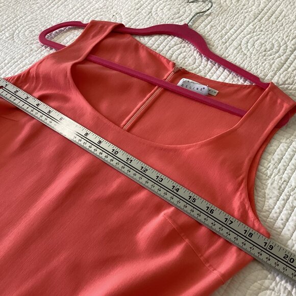 Céline CELINE Sleeveless Sheath Dress PENCIL DRESS Size M Coral - Picture 5 of 11